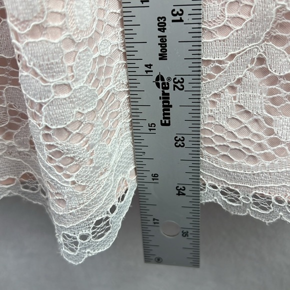 Jona Michelle Girls Spring Dress Size 12 Pink w/White Lace Overlay Like New - Picture 13 of 13